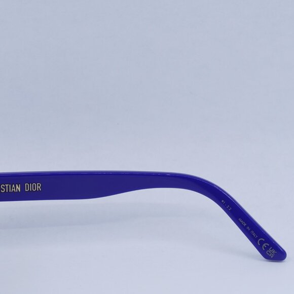 Dior DIORSIGNATURE S2U 30B0 Sunglasses Solid Blue Rectangle Frame, Blue Lenses - Picture 8 of 13